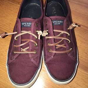Burgundy Sperrys